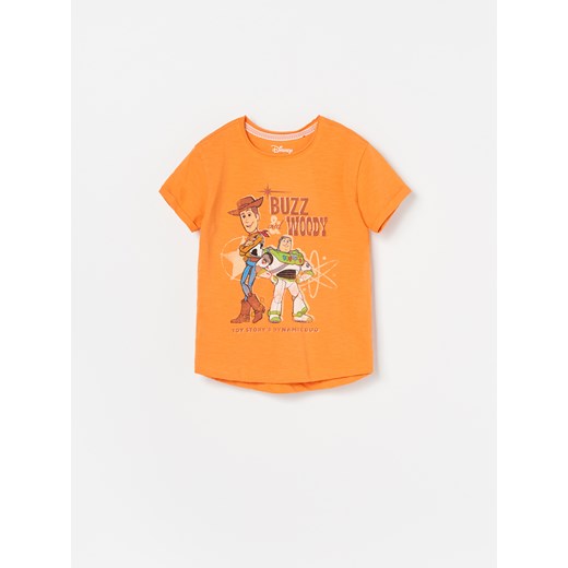 T-shirt chłopięce Reserved pomarańczowa z krótkim rękawem 