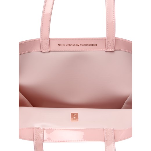 Shopper bag Ted Baker na ramię lakierowana