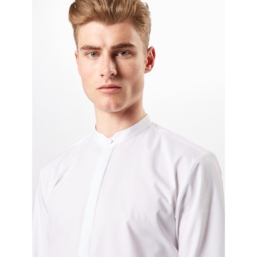 Biała koszula męska Hugo Boss bawełniana z klasycznym kołnierzykiem 