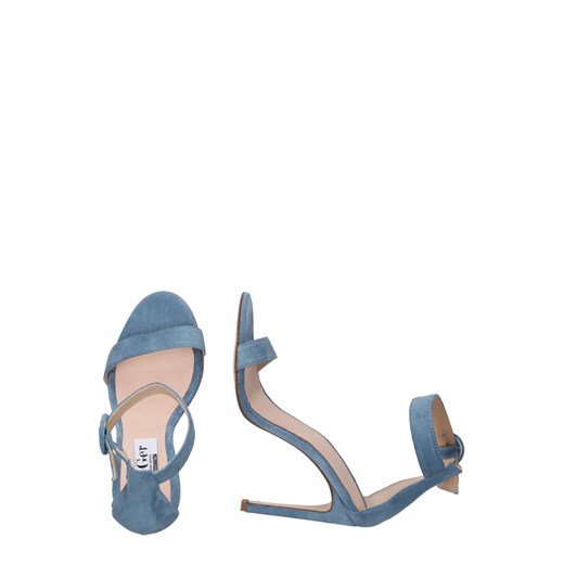 Sandały damskie Leger By Lena Gercke na wysokim obcasie bez wzorów1 skórzane z klamrą na szpilce 