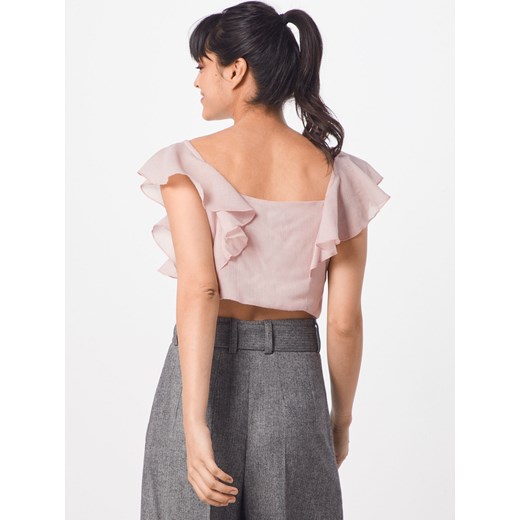Top 'Horn Button Off Shoulder Frill Top Pink'  Missguided XS AboutYou