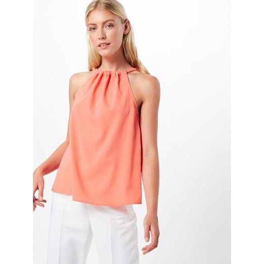 Bluzka damska pomarańczowy Vero Moda z okrągłym dekoltem letnia 
