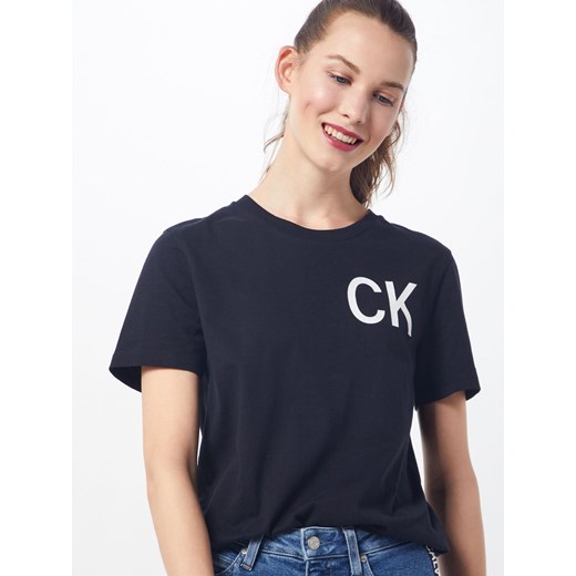 Calvin Klein bluzka damska z okrągłym dekoltem z krótkim rękawem 