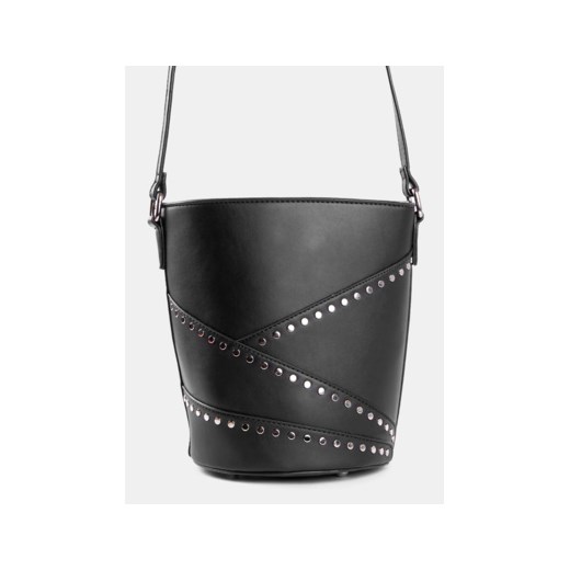 Shopper bag DeeZee czarna z aplikacjami glamour 