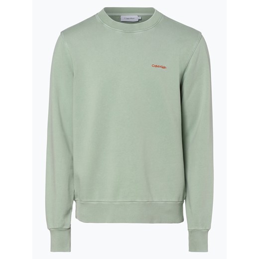 Bluza męska Calvin Klein bez wzorów zielona casual 