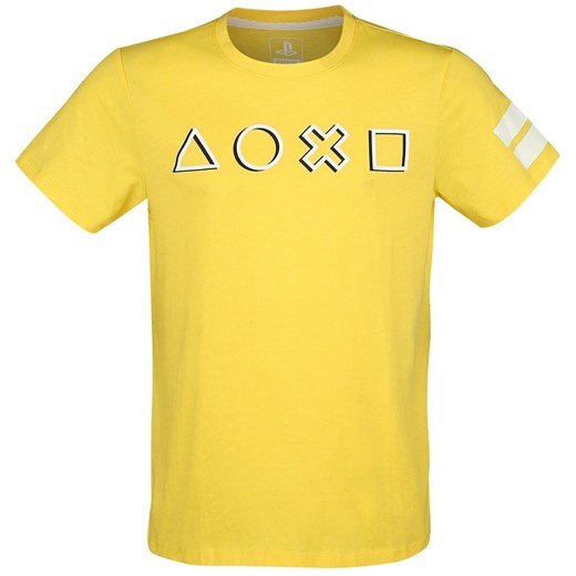 Playstation - Japanese Symbols - T-Shirt - Mężczyźni - żółty Playstation  XXL EMP