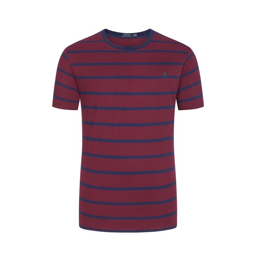 Polo Ralph Lauren, T-shirt, okrągły dekolt, w prążki Bordowy