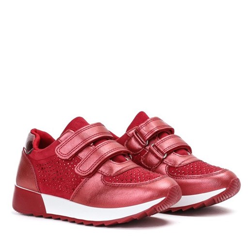 Czerwone dziewczęce buty sportowe Elsane - Obuwie Royalfashion.pl  32 