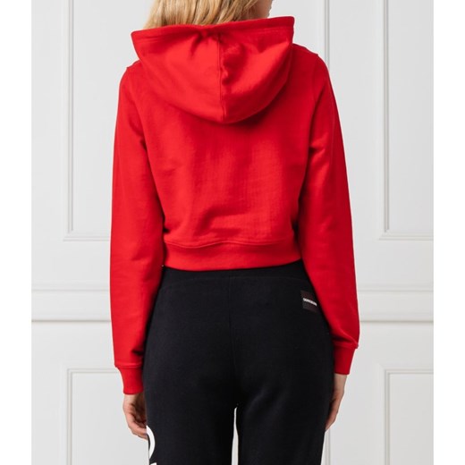 Bluza damska Calvin Klein krótka czerwona casual 