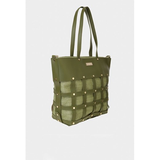 Shopper bag Femestage zielona duża bez dodatków matowa 