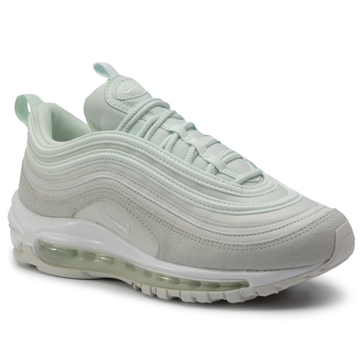 Buty sportowe damskie Nike do biegania zielone bez wzorów sznurowane