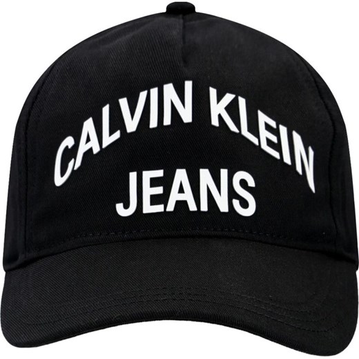 Czarna czapka dziecięca Calvin Klein z napisami 