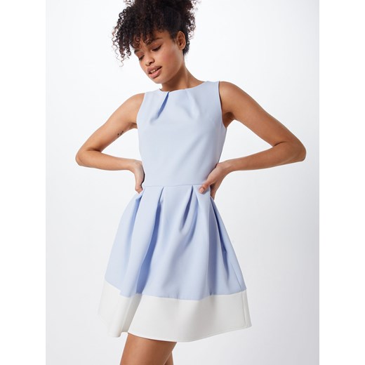 Sukienka Closet London mini niebieska z okrągłym dekoltem rozkloszowana bez rękawów 
