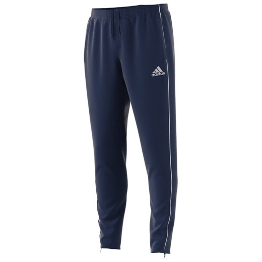 Niebieskie spodnie sportowe Adidas bez wzorów jesienne 