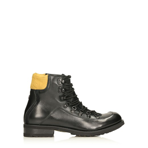 Buty zimowe męskie Kazar ze skóry wiązane militarne