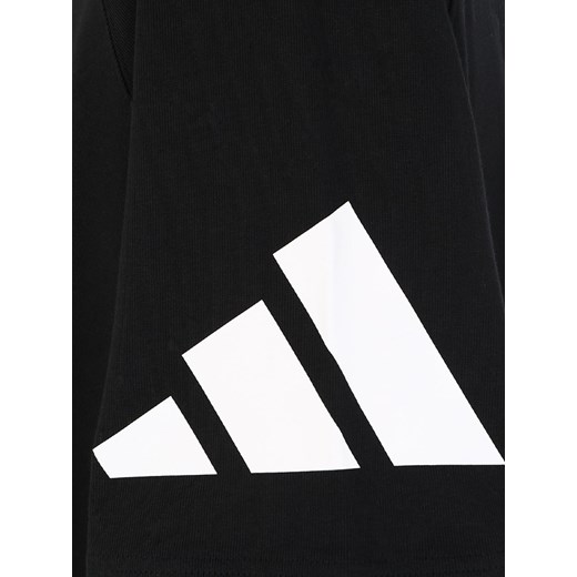 Adidas Performance koszulka sportowa czarna bawełniana z nadrukami 