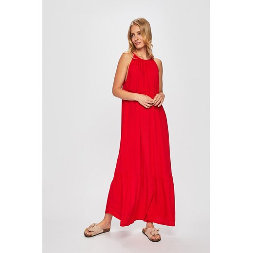 Czerwona sukienka Answear na spacer maxi 