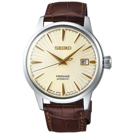Brązowy zegarek Seiko analogowy 