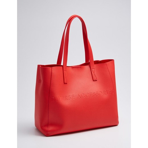 Shopper bag Diverse bez dodatków czerwona matowa 