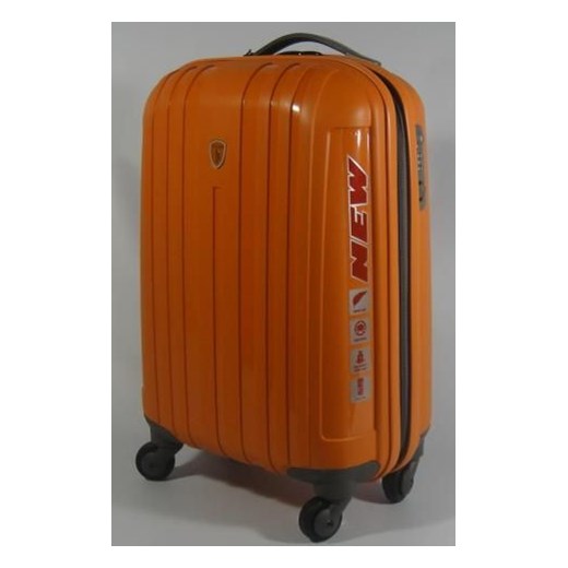 Mała walizka Puccini PP001 C orange - pomarańczowy www-lopo-pl brazowy 