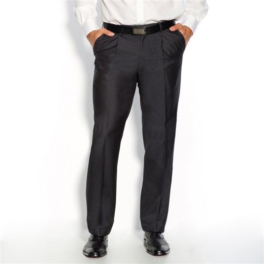 Spodnie w prążki, z zaszewkami la-redoute-pl szary paski