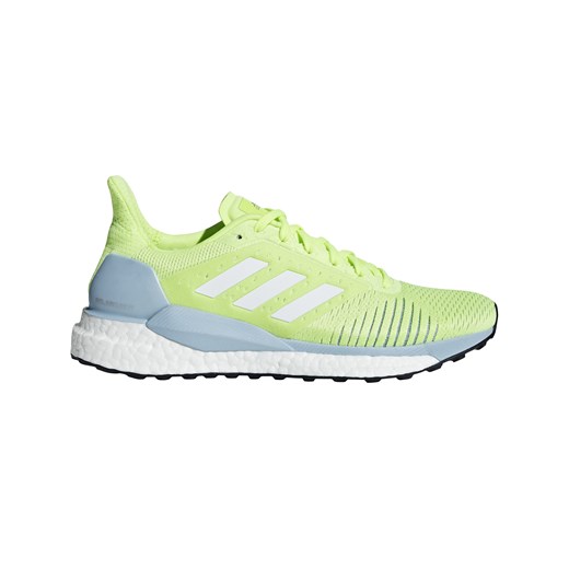 Buty sportowe damskie Adidas do biegania sznurowane zielone zamszowe 