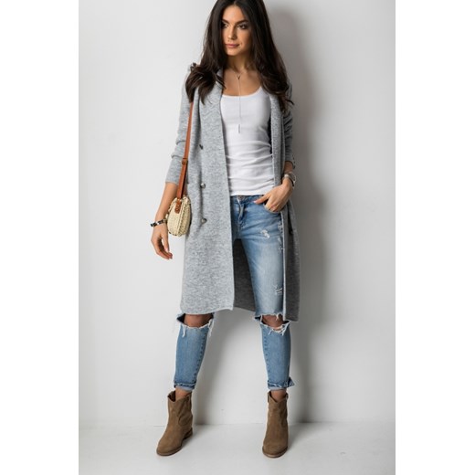 Sweter damski Cocomore z elastanu z dekoltem w serek