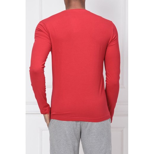 T-shirt męski Emporio Armani czerwony z długim rękawem 