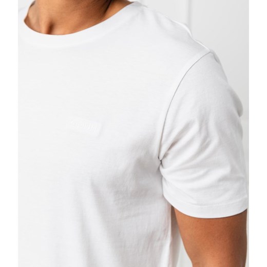 T-shirt męski Hugo Boss bez wzorów biały z krótkim rękawem 