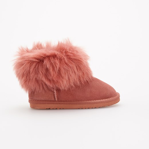 Buty zimowe dziecięce różowe Reserved na zimę bez zapięcia 