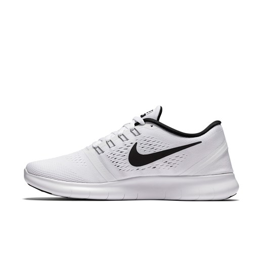 Białe buty sportowe damskie Nike na płaskiej podeszwie gładkie sznurowane 