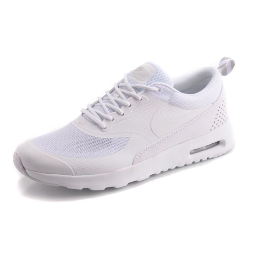 Buty sportowe damskie Nike dla biegaczy młodzieżowe air max thea zamszowe płaskie białe 