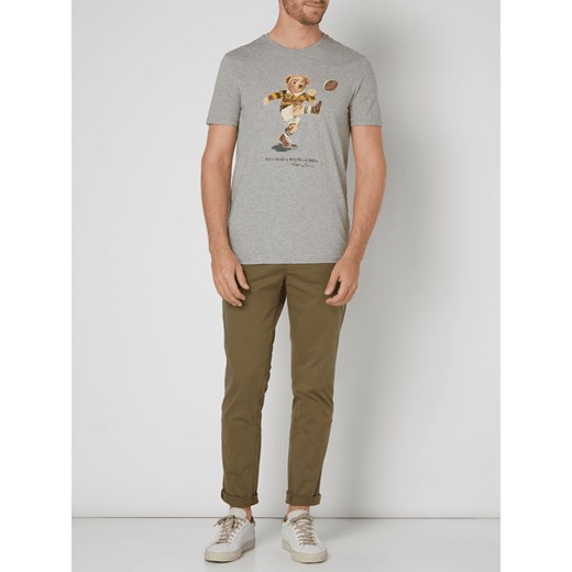 T-shirt męski Polo Ralph Lauren szary młodzieżowy z krótkim rękawem 