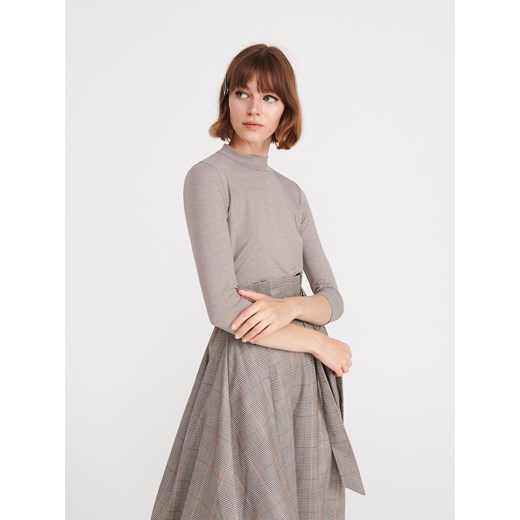 Bluzka damska Reserved jesienna casual z długimi rękawami bez wzorów 