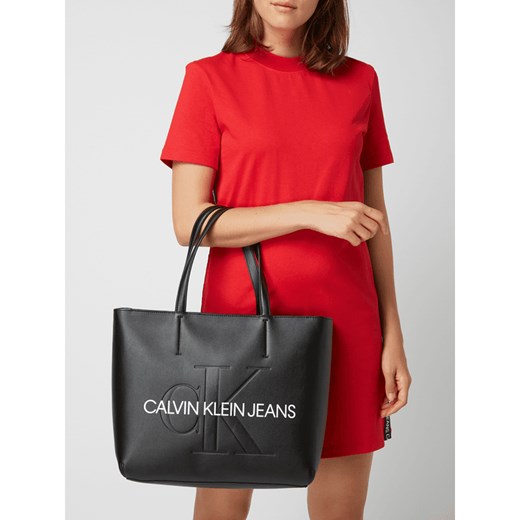 Shopper bag Calvin Klein bez dodatków na ramię elegancka duża 