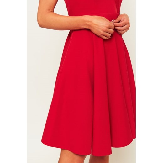 Sukienka Amelia czerwona - ze spadającymi ramionkami Nifiko  36 MyLittleHeaven