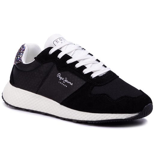 Sneakersy PEPE JEANS - Koko Sky PLS30936 Black 999  Pepe Jeans 39 eobuwie.pl