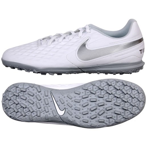 Buty sportowe męskie białe Nike sznurowane ze skóry 