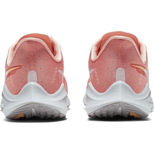 Buty sportowe damskie Nike do biegania zoom na wiosnę różowe gładkie sznurowane 