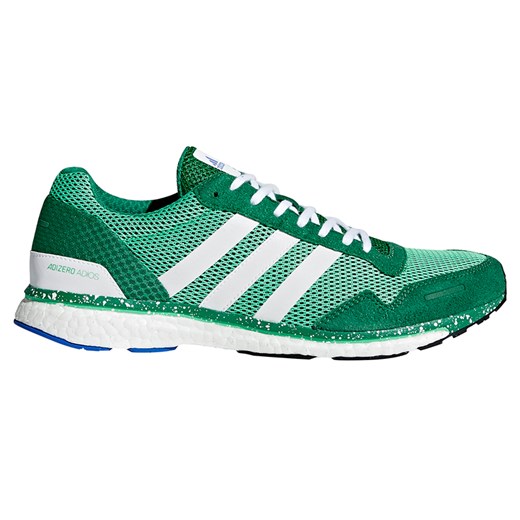 Buty sportowe męskie zielone Adidas sznurowane skórzane 