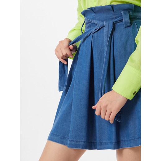Spódnica Vila casualowa niebieska bez wzorów mini z lyocellu 