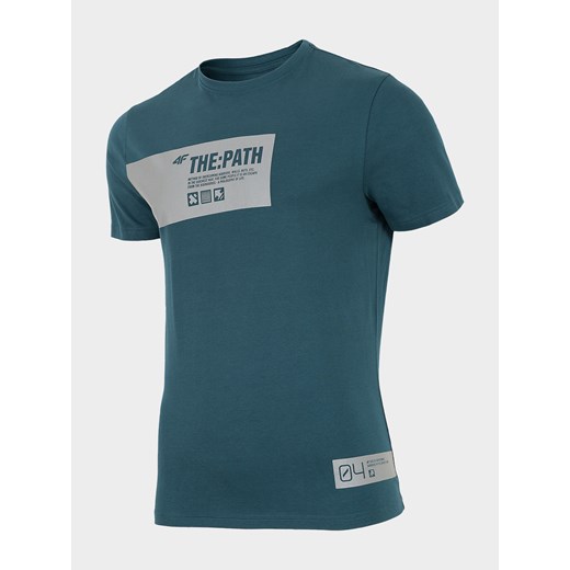 T-shirt męski TSM207z - zielony melanż  4F XL 