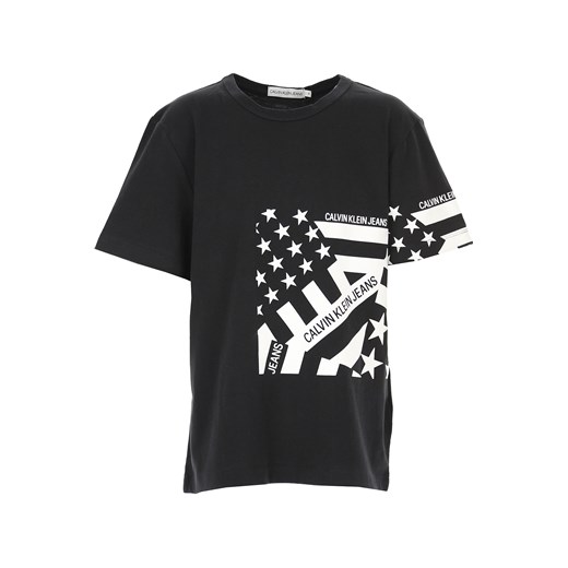 Calvin Klein Koszulka Dziecięca dla Chłopców Na Wyprzedaży, czarny, Bawełna, 2019, 10Y 12Y 16Y 6Y 8Y