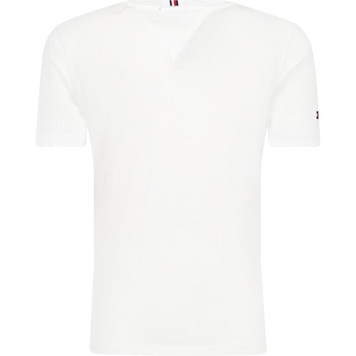 T-shirt chłopięce biały Tommy Hilfiger w nadruki z krótkim rękawem 
