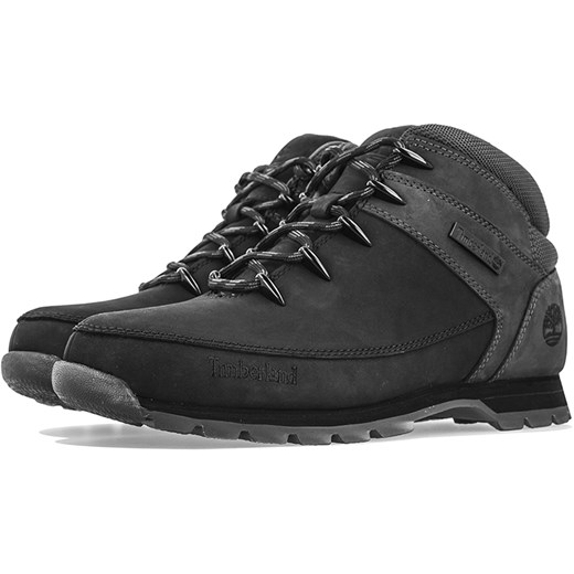 Timberland buty zimowe męskie czarne z gumy 