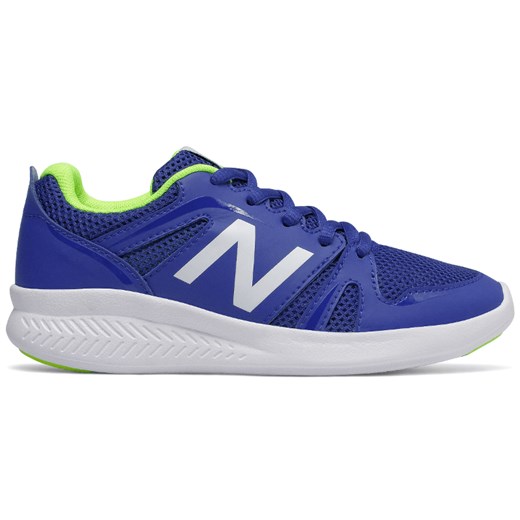 Buty sportowe dziecięce New Balance niebieskie na wiosnę sznurowane bez wzorów 