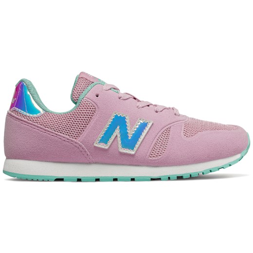 Buty sportowe dziecięce różowe New Balance zamszowe wiązane 