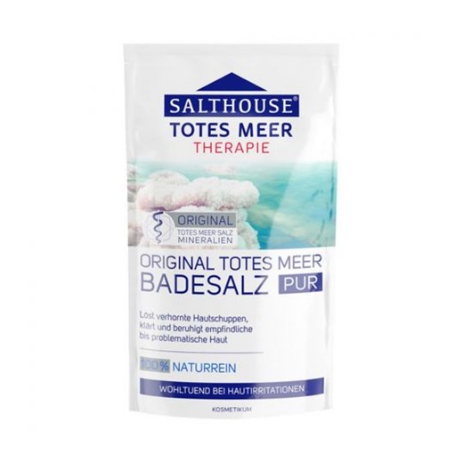 Salthouse Naturalna sól do kąpieli z morza martwego łagodząca objawy zrogowaciałej skóry 500g Salthouse   Horex.pl