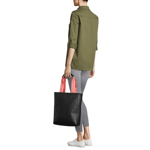 Shopper bag Tommy Jeans ze skóry elegancka matowa duża 