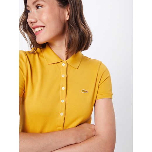 Bluzka damska Lacoste z krótkim rękawem żółta jesienna 